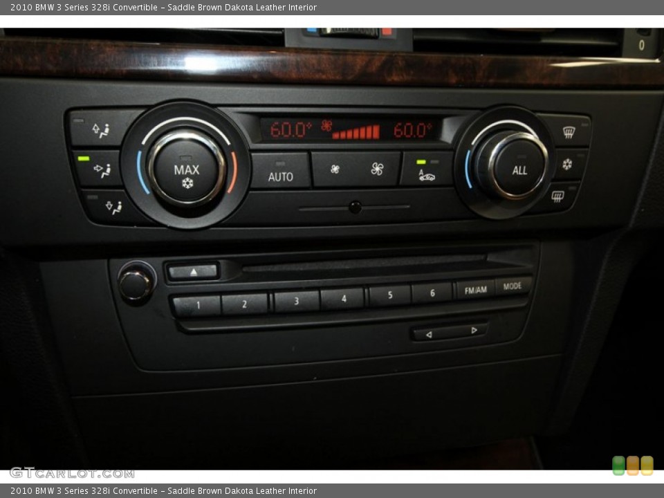 Saddle Brown Dakota Leather Interior Controls for the 2010 BMW 3 Series 328i Convertible #69550329