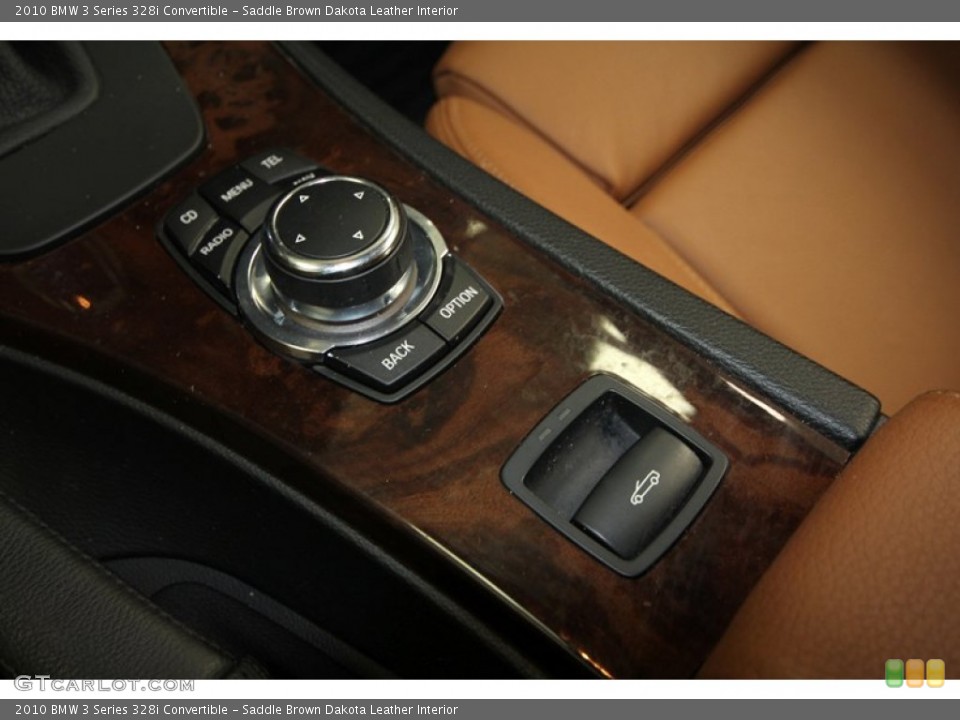 Saddle Brown Dakota Leather Interior Controls for the 2010 BMW 3 Series 328i Convertible #69550348