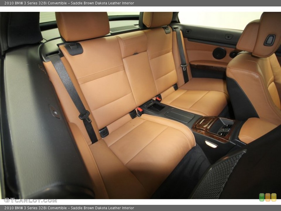 Saddle Brown Dakota Leather Interior Rear Seat for the 2010 BMW 3 Series 328i Convertible #69550410