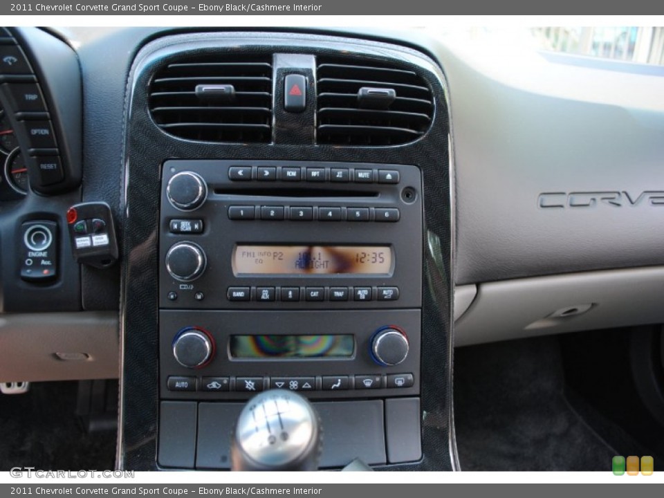 Ebony Black/Cashmere Interior Controls for the 2011 Chevrolet Corvette Grand Sport Coupe #69550548