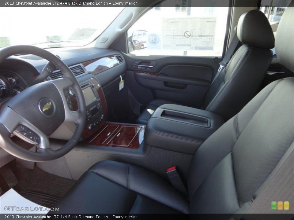 Ebony Interior Photo for the 2013 Chevrolet Avalanche LTZ 4x4 Black Diamond Edition #69550948