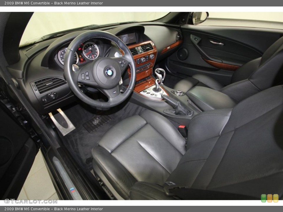 Black Merino Leather Interior Photo for the 2009 BMW M6 Convertible #69551349
