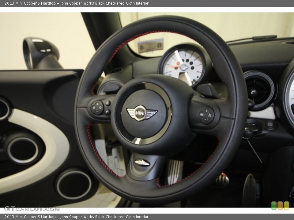 John Cooper Works Black Checkered Cloth Interior Steering Wheel for the 2013 Mini Cooper S Hardtop #69553995