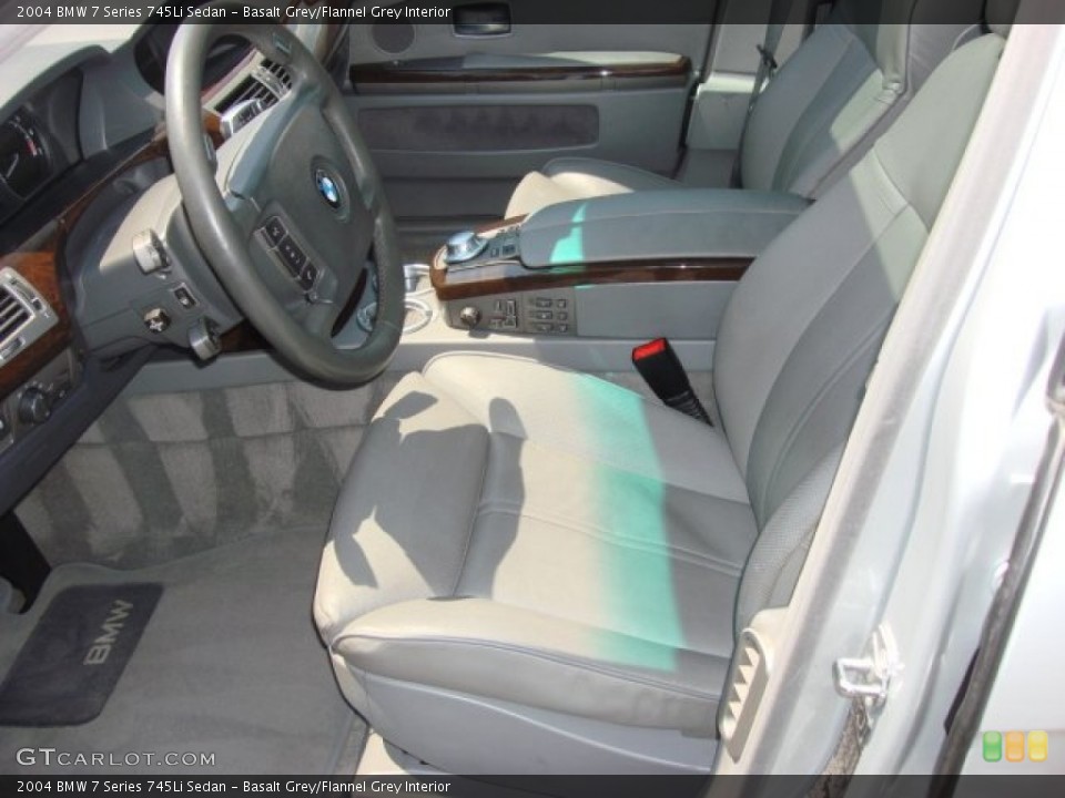 Basalt Grey/Flannel Grey Interior Front Seat for the 2004 BMW 7 Series 745Li Sedan #69555336