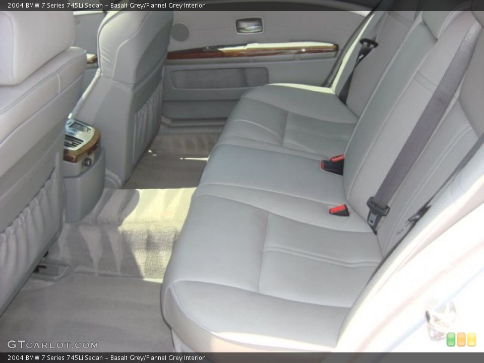 Basalt Grey/Flannel Grey Interior Rear Seat for the 2004 BMW 7 Series 745Li Sedan #69555345