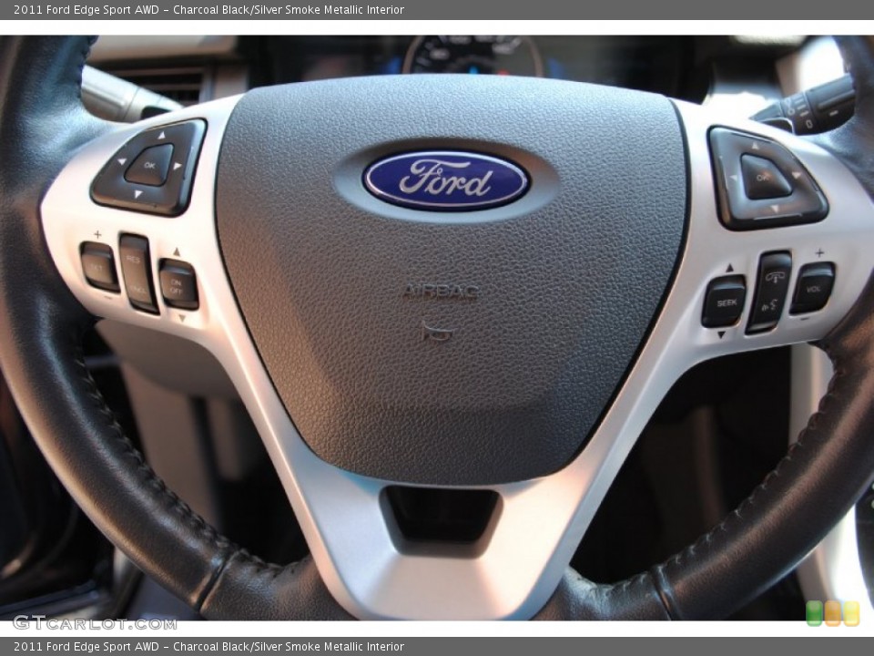 Charcoal Black/Silver Smoke Metallic Interior Controls for the 2011 Ford Edge Sport AWD #69558159