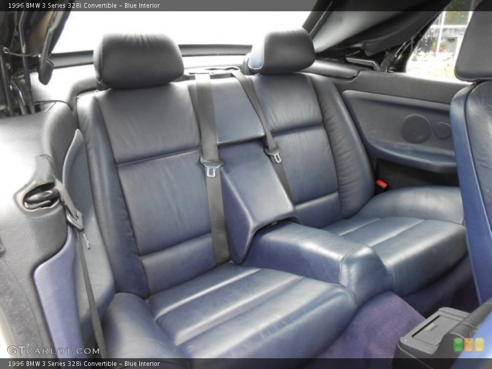 Blue Interior Rear Seat for the 1996 BMW 3 Series 328i Convertible #69559668