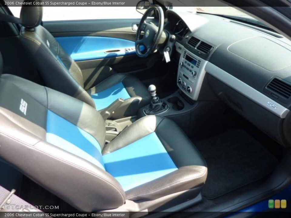 Ebony/Blue Interior Photo for the 2006 Chevrolet Cobalt SS Supercharged Coupe #69571881