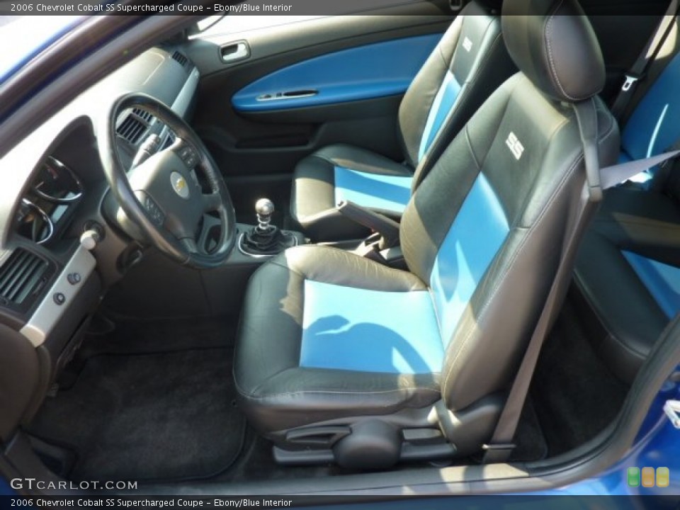 Ebony/Blue Interior Front Seat for the 2006 Chevrolet Cobalt SS Supercharged Coupe #69571920