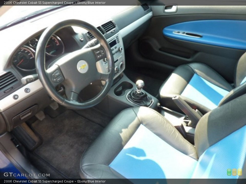 Ebony/Blue Interior Prime Interior for the 2006 Chevrolet Cobalt SS Supercharged Coupe #69571929