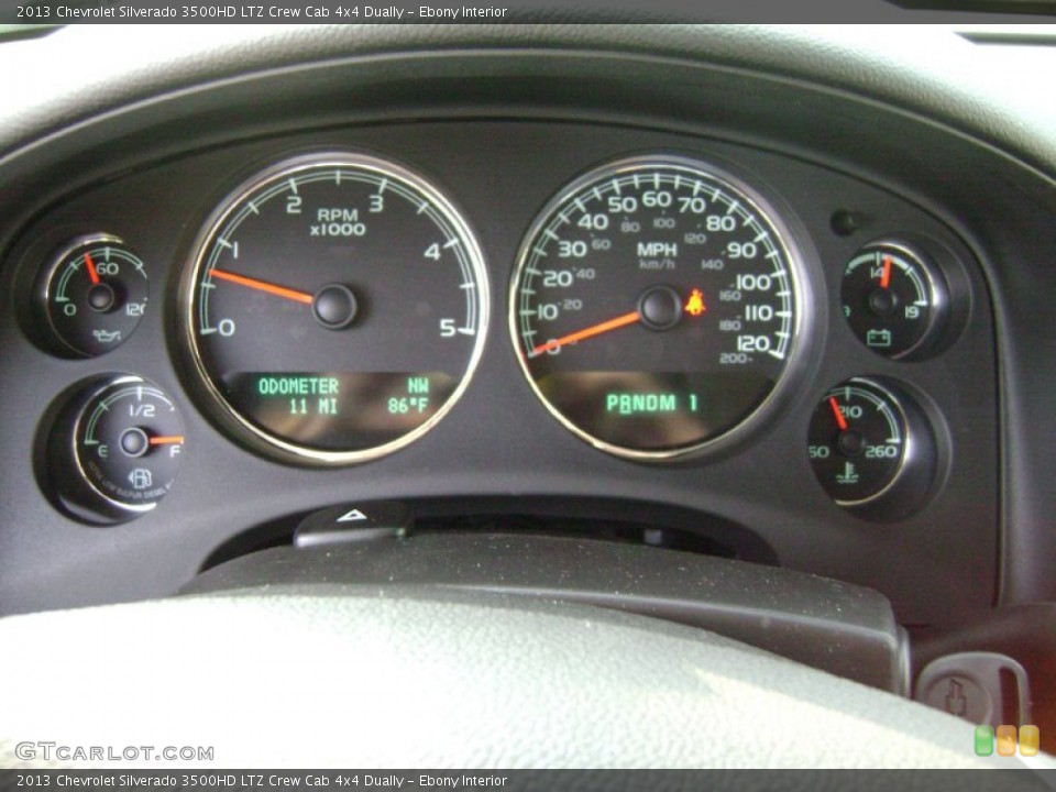 Ebony Interior Gauges for the 2013 Chevrolet Silverado 3500HD LTZ Crew Cab 4x4 Dually #69572586