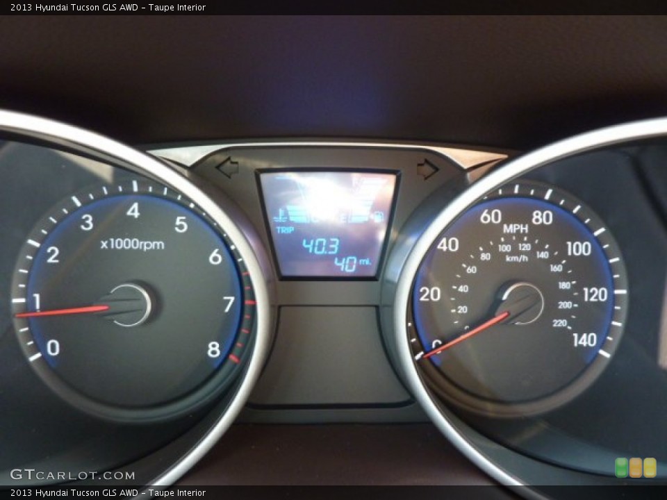 Taupe Interior Gauges for the 2013 Hyundai Tucson GLS AWD #69574194