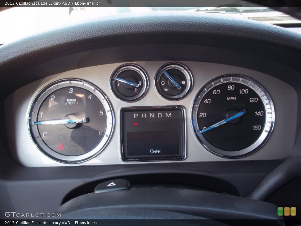 Ebony Interior Gauges for the 2013 Cadillac Escalade Luxury AWD #69574608