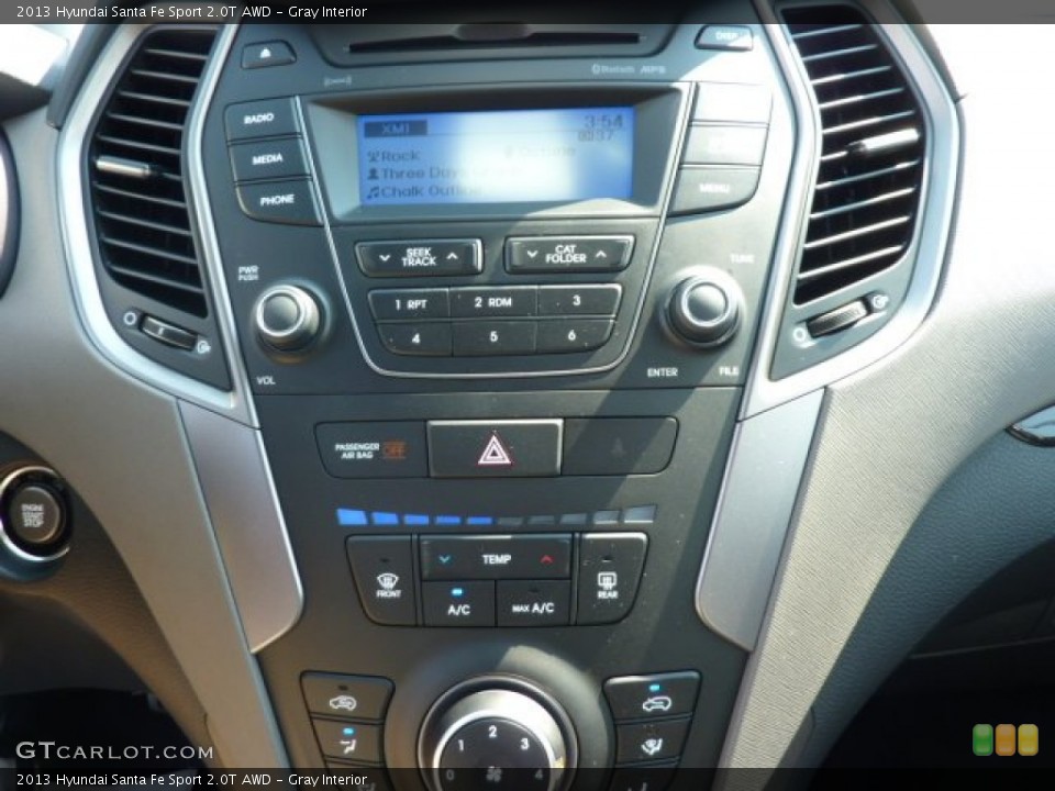 Gray Interior Controls for the 2013 Hyundai Santa Fe Sport 2.0T AWD #69574707