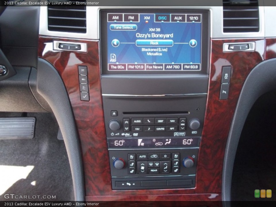 Ebony Interior Controls for the 2013 Cadillac Escalade ESV Luxury AWD #69574974