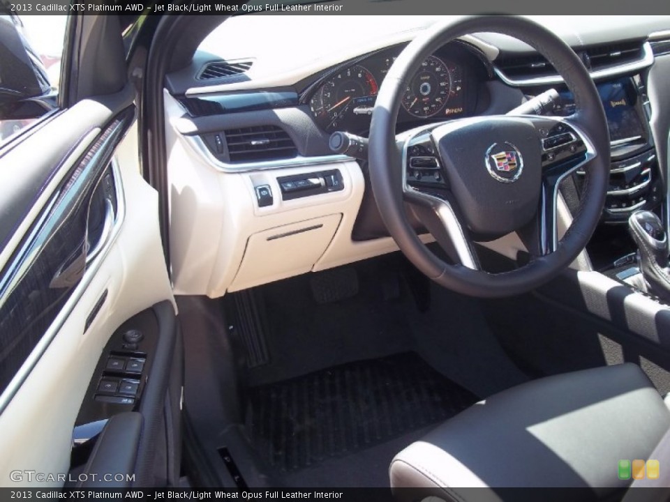 Jet Black/Light Wheat Opus Full Leather Interior Dashboard for the 2013 Cadillac XTS Platinum AWD #69575057