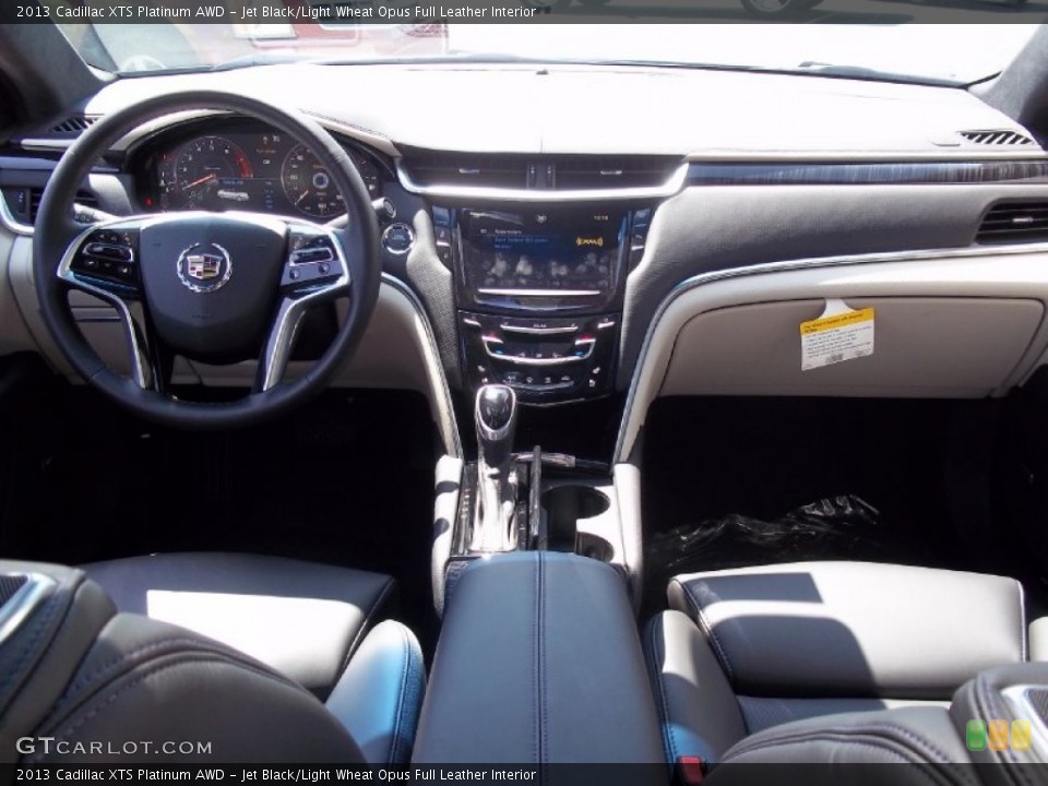 Jet Black/Light Wheat Opus Full Leather Interior Dashboard for the 2013 Cadillac XTS Platinum AWD #69575073