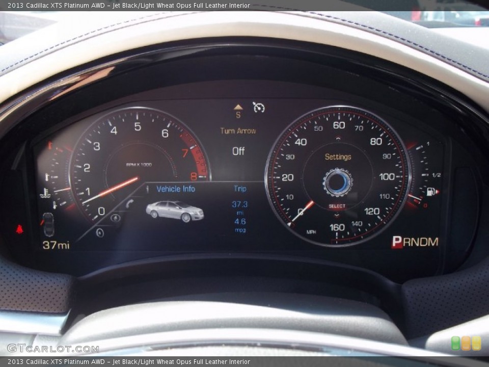 Jet Black/Light Wheat Opus Full Leather Interior Gauges for the 2013 Cadillac XTS Platinum AWD #69575115