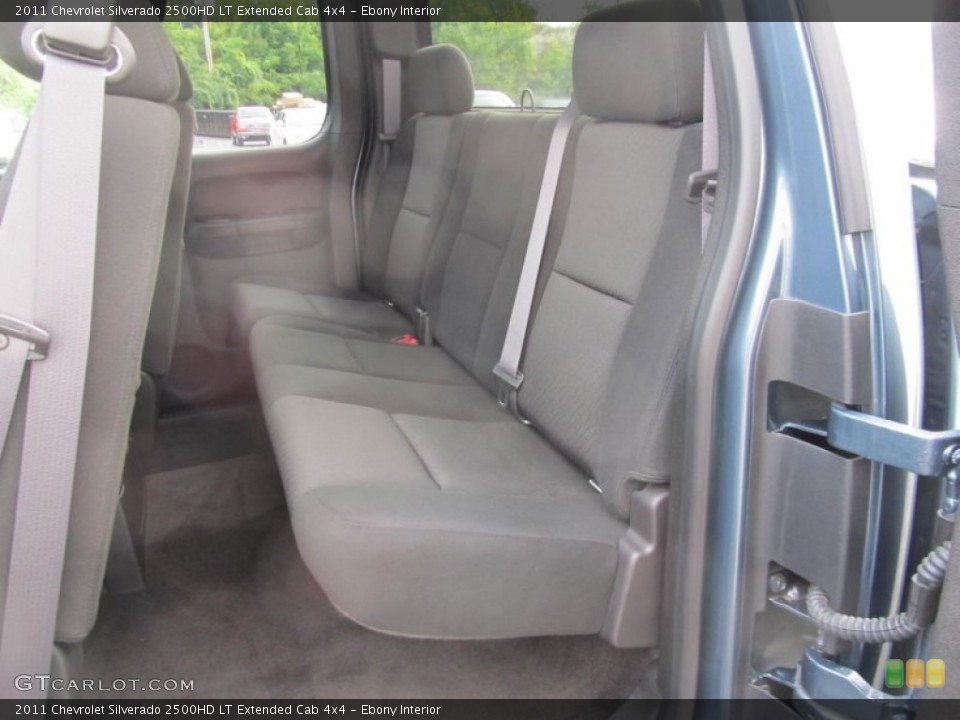 Ebony Interior Rear Seat for the 2011 Chevrolet Silverado 2500HD LT Extended Cab 4x4 #69576108