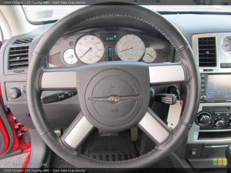 Dark Slate Gray Interior Steering Wheel for the 2009 Chrysler 300 Touring AWD #69576354