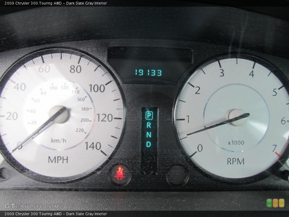 Dark Slate Gray Interior Gauges for the 2009 Chrysler 300 Touring AWD #69576444