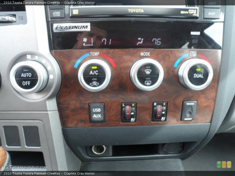Graphite Gray Interior Controls for the 2010 Toyota Tundra Platinum CrewMax #69577089