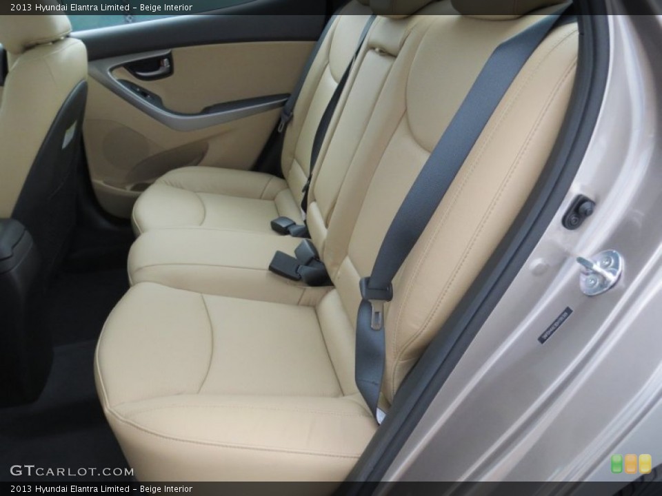 Beige Interior Rear Seat for the 2013 Hyundai Elantra Limited #69579928