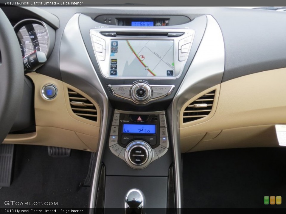 Beige Interior Controls for the 2013 Hyundai Elantra Limited #69579990
