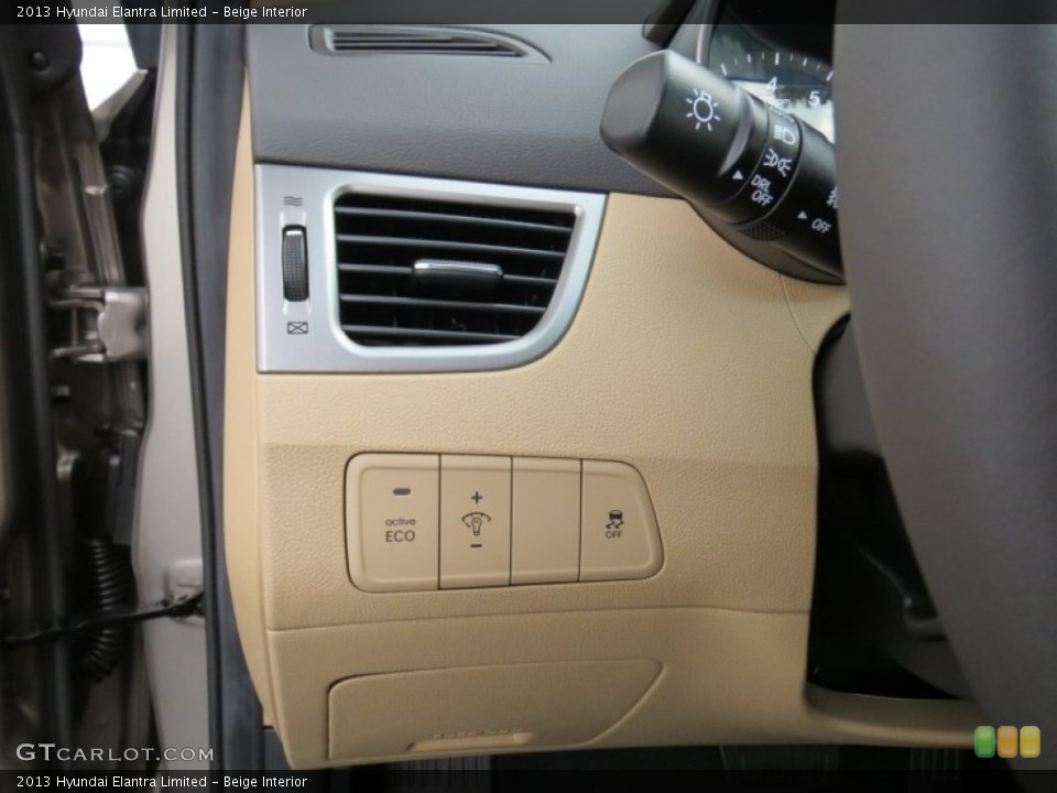 Beige Interior Controls for the 2013 Hyundai Elantra Limited #69580059