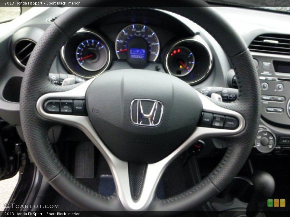 Sport Black Interior Steering Wheel for the 2013 Honda Fit Sport #69580713