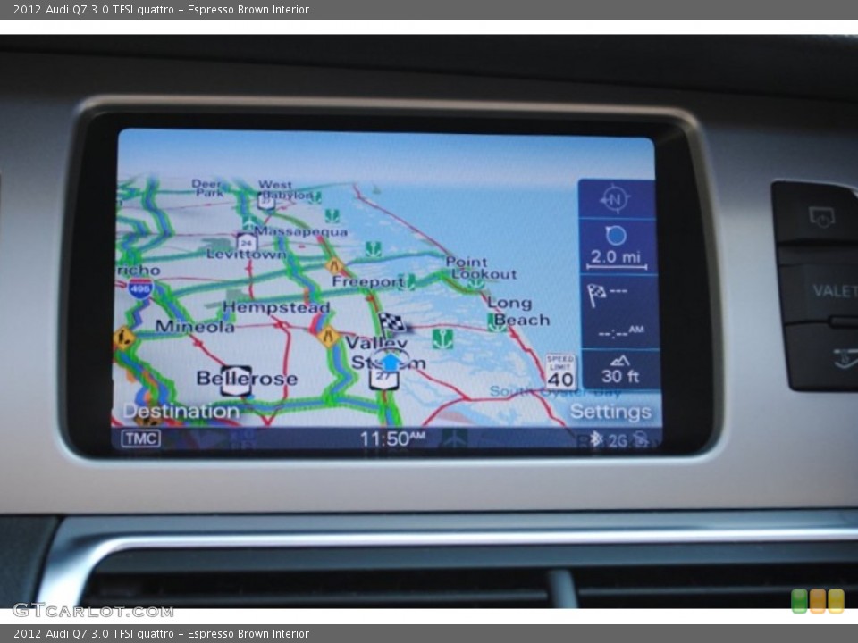 Espresso Brown Interior Navigation for the 2012 Audi Q7 3.0 TFSI quattro #69584481