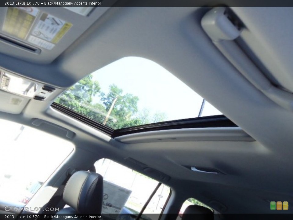 Black/Mahogany Accents Interior Sunroof for the 2013 Lexus LX 570 #69584838