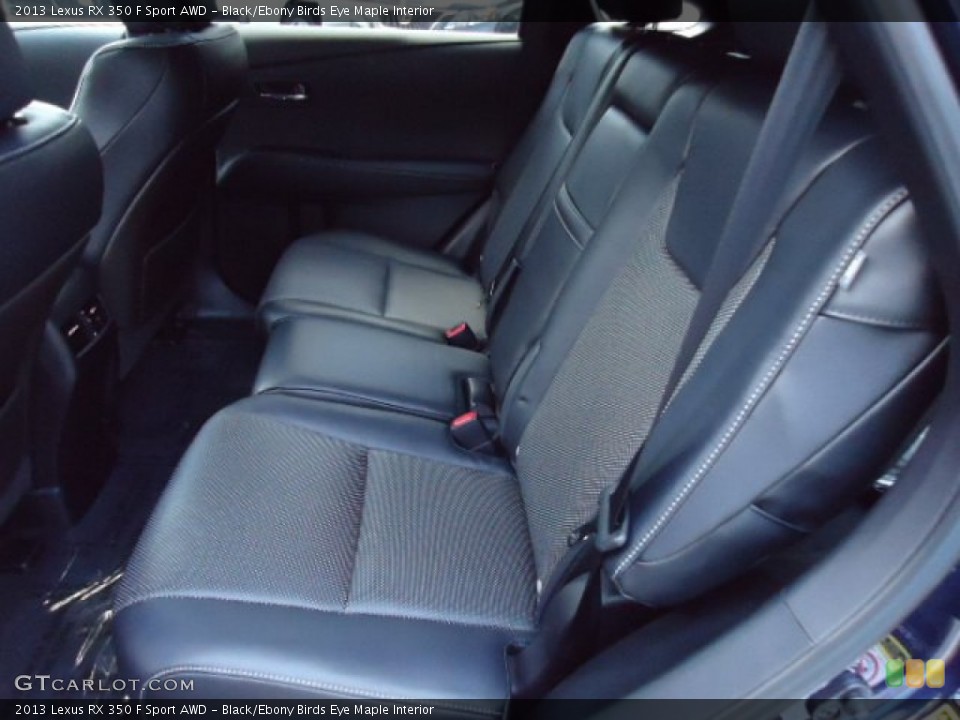 Black/Ebony Birds Eye Maple Interior Photo for the 2013 Lexus RX 350 F Sport AWD #69585303