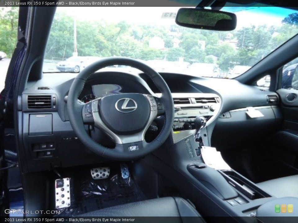 Black/Ebony Birds Eye Maple Interior Prime Interior for the 2013 Lexus RX 350 F Sport AWD #69585309