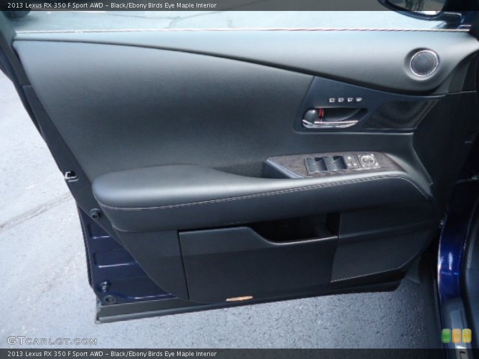 Black/Ebony Birds Eye Maple Interior Door Panel for the 2013 Lexus RX 350 F Sport AWD #69585321