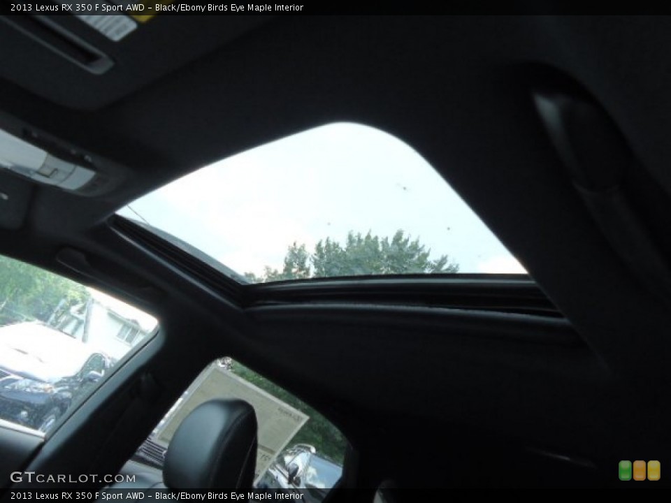 Black/Ebony Birds Eye Maple Interior Sunroof for the 2013 Lexus RX 350 F Sport AWD #69585324