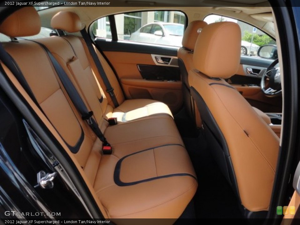 London Tan/Navy Interior Rear Seat for the 2012 Jaguar XF Supercharged #69585564