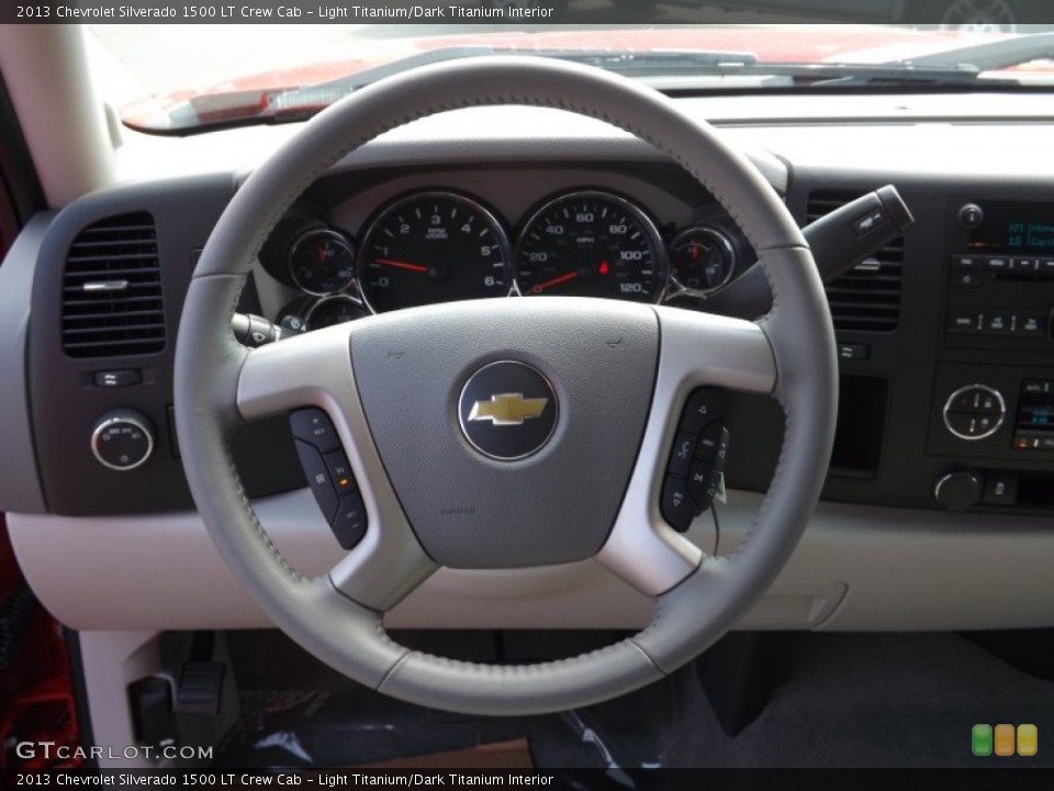 Light Titanium/Dark Titanium Interior Steering Wheel for the 2013 Chevrolet Silverado 1500 LT Crew Cab #69586843