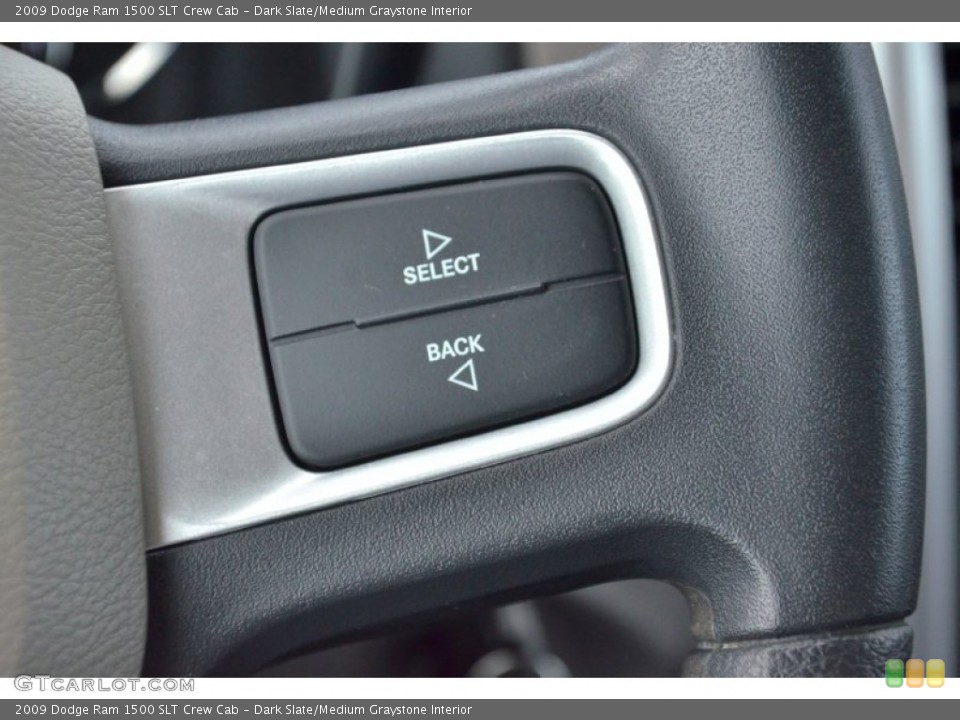 Dark Slate/Medium Graystone Interior Controls for the 2009 Dodge Ram 1500 SLT Crew Cab #69587151