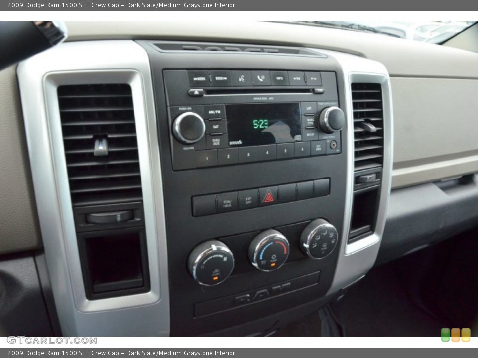 Dark Slate/Medium Graystone Interior Controls for the 2009 Dodge Ram 1500 SLT Crew Cab #69587166