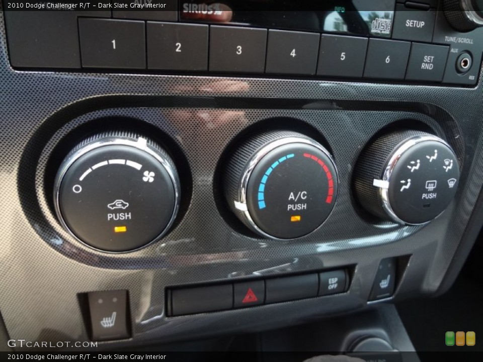 Dark Slate Gray Interior Controls for the 2010 Dodge Challenger R/T #69589209