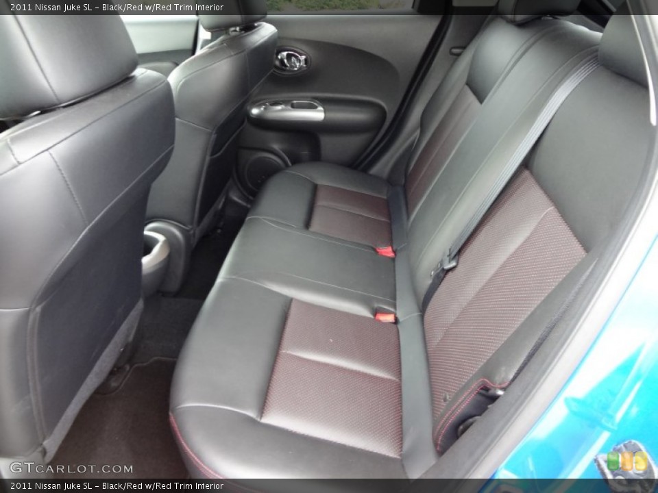 Black/Red w/Red Trim Interior Rear Seat for the 2011 Nissan Juke SL #69589395