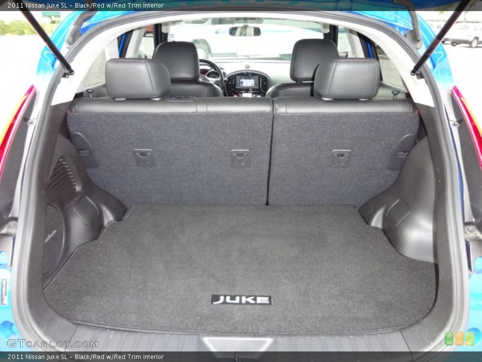 Black/Red w/Red Trim Interior Trunk for the 2011 Nissan Juke SL #69589407