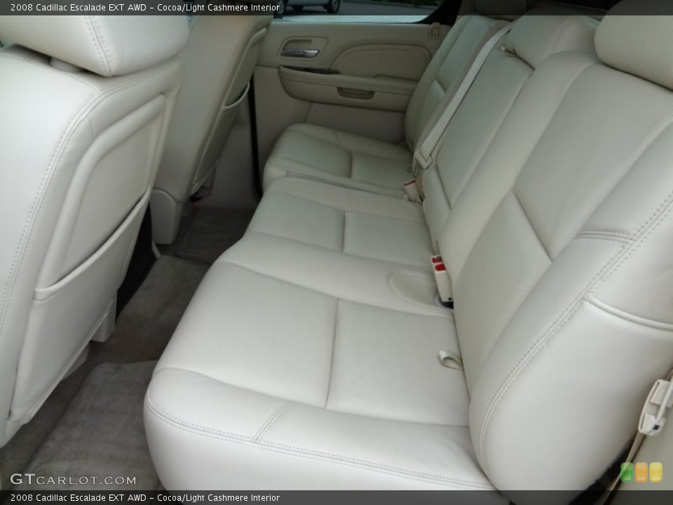 Cocoa/Light Cashmere Interior Rear Seat for the 2008 Cadillac Escalade EXT AWD #69589699