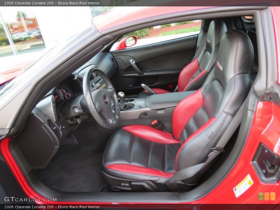 Ebony Black/Red Interior Photo for the 2006 Chevrolet Corvette Z06 #69590133