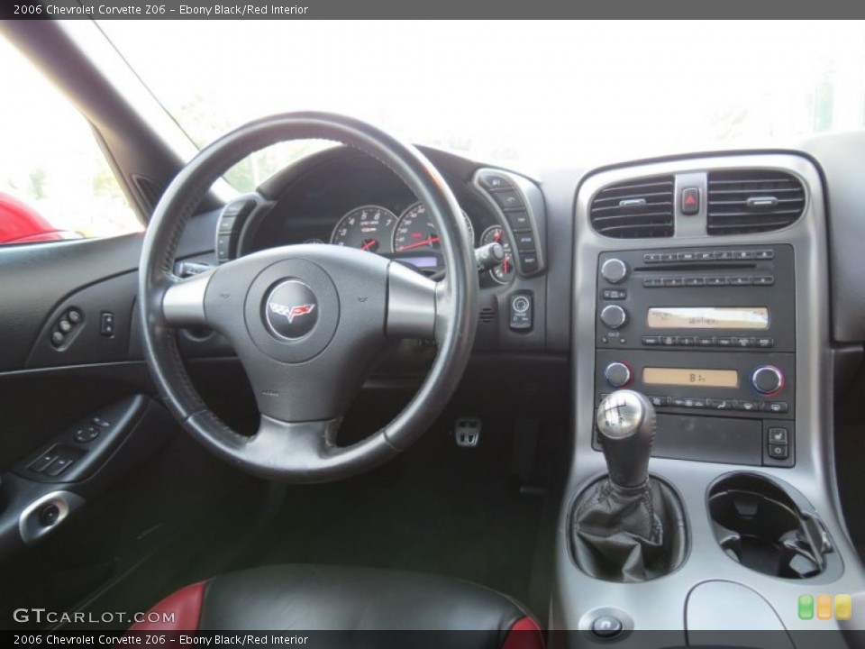 Ebony Black/Red Interior Dashboard for the 2006 Chevrolet Corvette Z06 #69590193