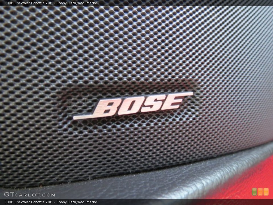 Ebony Black/Red Interior Audio System for the 2006 Chevrolet Corvette Z06 #69590244