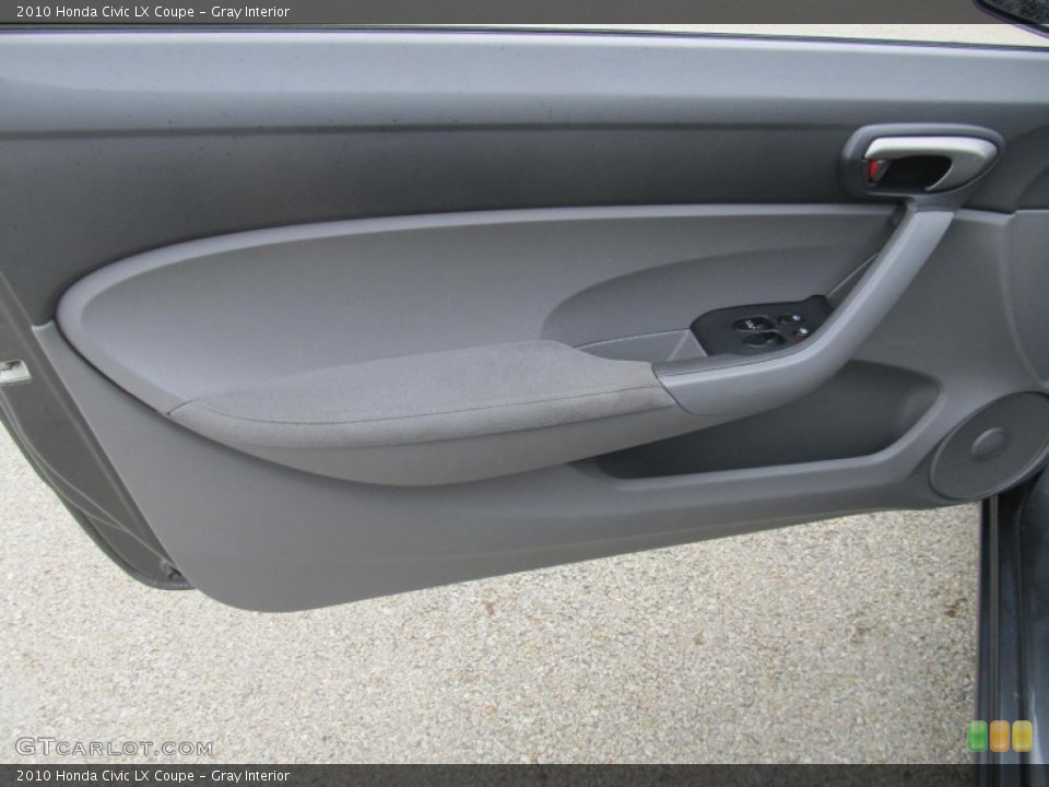Gray Interior Door Panel for the 2010 Honda Civic LX Coupe #69590526