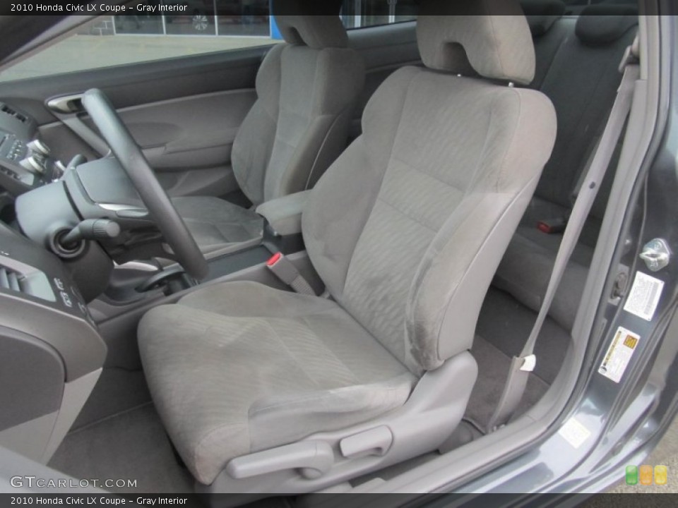 Gray Interior Front Seat for the 2010 Honda Civic LX Coupe #69590529