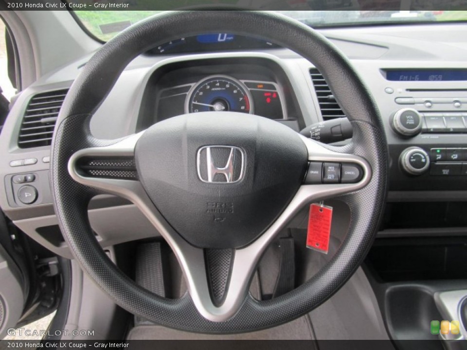 Gray Interior Steering Wheel for the 2010 Honda Civic LX Coupe #69590538